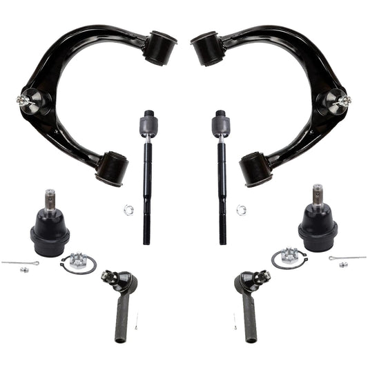 Detroit Axle - 8pc Front End Suspension Kit for 2003-2009 Toyota 4Runner FJ Cruiser Lexus GX470 2 Upper Control Arms w/Ball Join
