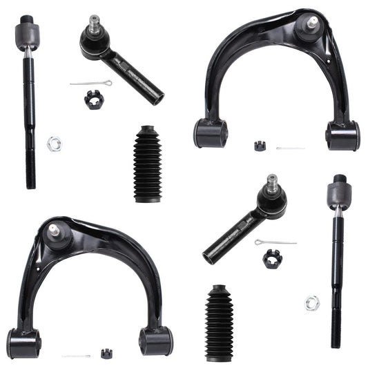 Detroit Axle - 8pc Front End Kit for 03-09 Lexus GX470 Toyota 4Runner, 07-09 FJ Cruiser, 2 Upper Control Arms 4 Tie Rod Ends 2 B