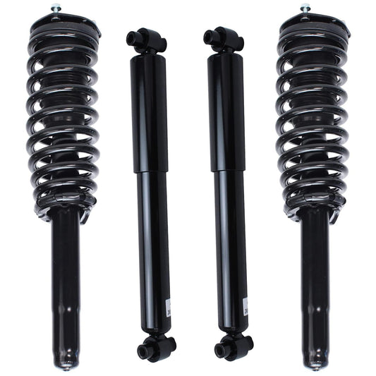 Detroit Axle - 4pc Struts Shocks for 2010-2012 Ford Fusion Lincoln MKZ 10-11 Mercury Milan Complete 2 Front Struts with Coil Spr