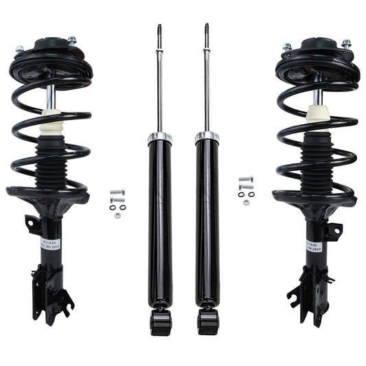 Detroit Axle - 3.5L Struts Shocks for Hyundai Santa Fe 2003-2006, 2 Front Ready Suspension Struts w/Coil Spring 2 Rear Shock Abs