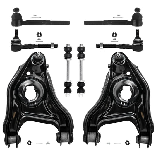 Detroit Axle - New 8-Piece Front Suspension Kit fits 2WD ONLY - (2) Front Lower Suspension Control Arms & Ball Joint, (2) Front