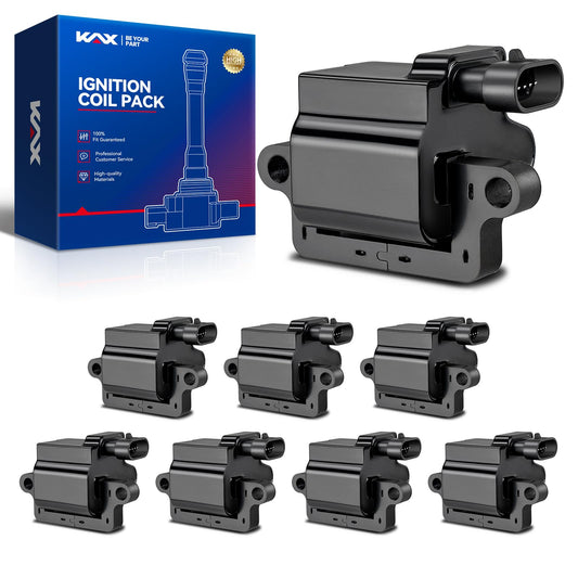 KAX Pack of 8 Ignition Coil Set for Tahoe, Suburban, Sierra, Silverado 1500, 2500 HD, Escalade, Yukon, H2, Yukon XL, Silverado 1