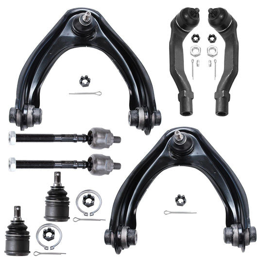 Detroit Axle - 8pc Front End Control Arms Kit for 96-00 Honda Civic Acura EL, 2 Upper Control Arms 2 Lower Ball Joints 4 Tie Rod